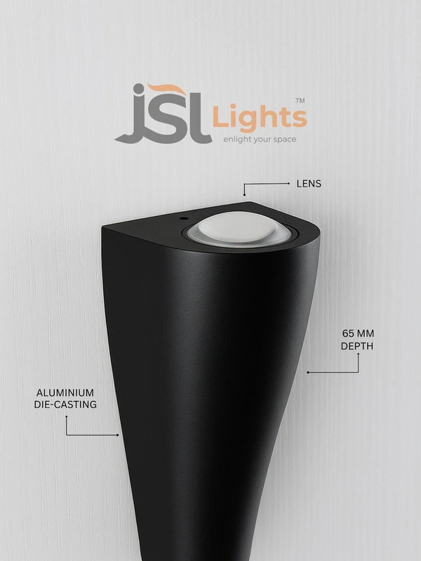 APRA Modern Double Head LED Wall Lamp - AP7026 ( 419 ) Waterproof Wall Light Modern Wall Light - 14W, 3000K, BLACK, 1 Pcs