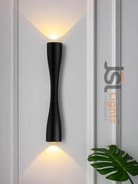 APRA Modern Double Head LED Wall Lamp - AP7026 ( 419 ) Waterproof Wall Light Modern Wall Light - 14W, 3000K, BLACK, 1 Pcs