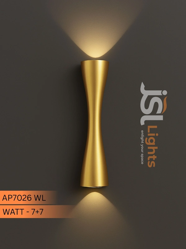 APRA Modern Double Head LED Wall Lamp - AP7026 ( 419 ) Waterproof Wall Light Modern Wall Light - 14W, 3000K, GOLDEN, 1 Pcs