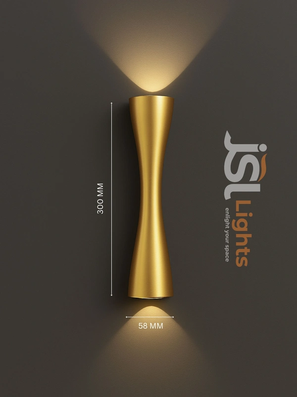 APRA Modern Double Head LED Wall Lamp - AP7026 ( 419 ) Waterproof Wall Light Modern Wall Light - 14W, 3000K, GOLDEN, 1 Pcs