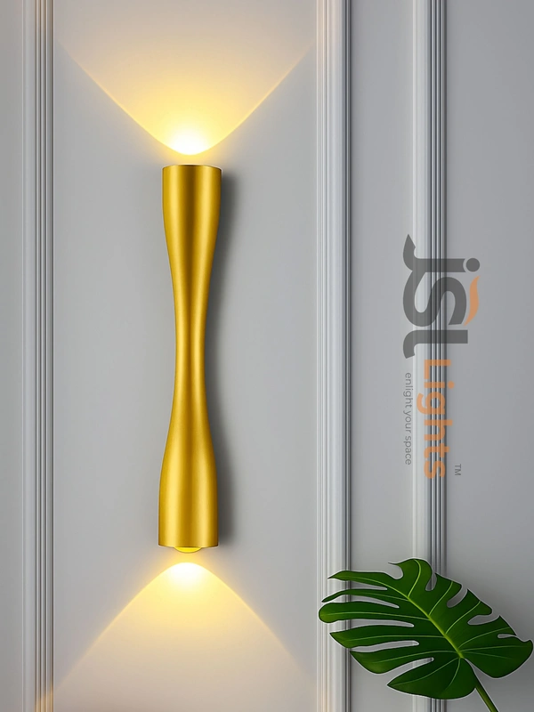 APRA Modern Double Head LED Wall Lamp - AP7026 ( 419 ) Waterproof Wall Light Modern Wall Light - 14W, 3000K, GOLDEN, 1 Pcs