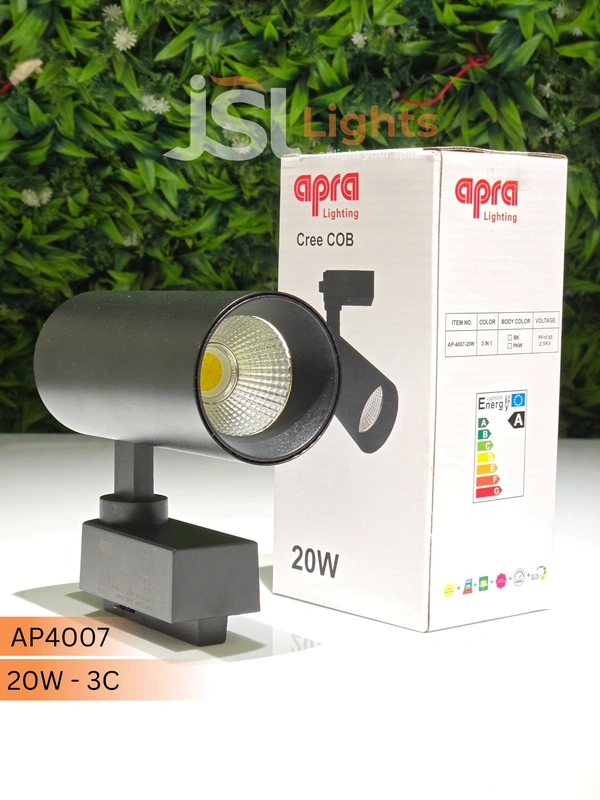 APRA AP4007 - 20w LED Colour Changing Track Light – Energy Efficient Track Lights for Modern Spaces” - 20W, 3CCT, BLK, 1 Pcs