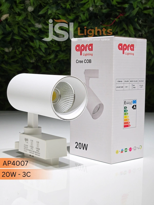 APRA AP4007 - 20w LED Colour Changing Track Light – Energy Efficient Track Lights for Modern Spaces” - 20W, 3CCT, PKW, 1 Pcs