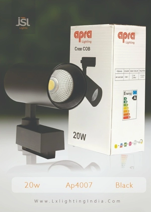 APRA AP4007 - 20w LED Colour Changing Track Light – Energy Efficient Track Lights for Modern Spaces” - 20W, 3CCT, BLK, 1 Pcs