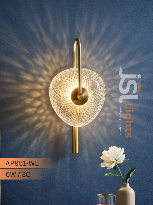 Premium Wall light 6W 3CCT Wall Decorative Light – AP951 Indoor Gold Finish