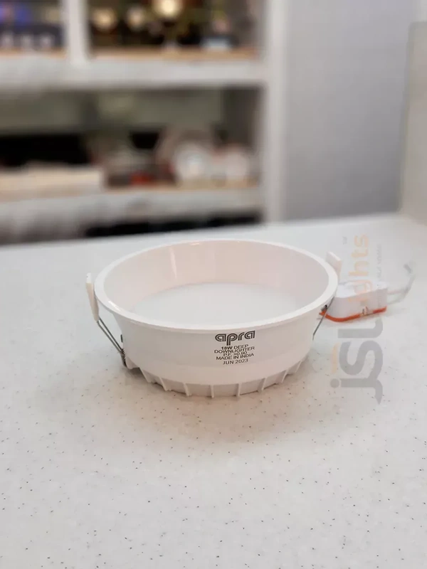 APRA AP1005 18W PVC White Deep Recessed Downlight - 18W, 6000K
