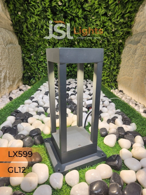 LX 599 12W 12 Inches Square Outdoor Gate Light - RD