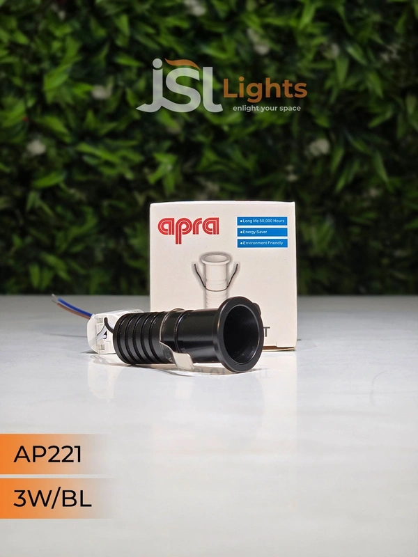APRA 221 3W Black Deep Recessed COB Downlight