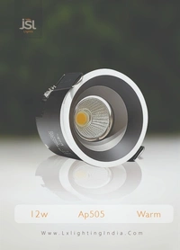APRA AP-505 12W COB LED Recessed Downlight - Premium Black Spotlight | Warm White Ceiling Concealed Light - 12W, 3000K