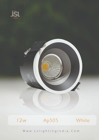 APRA AP-505 12W COB LED Recessed Downlight - Premium Black Spotlight |Natural White Ceiling Concealed Light - 12W, 4000K