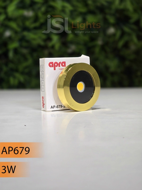 APRA 679 3W GD Striker Round Surface Light - 3W, WW, GD