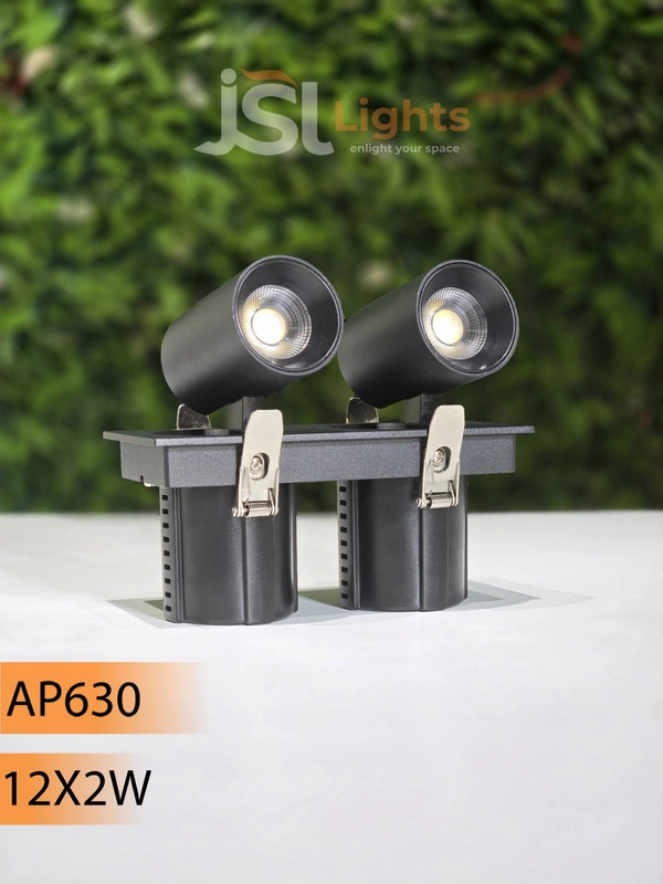 APRA 630 24W Deep Recessed COB Pop Up Downlight - 24W, 4000K, Black