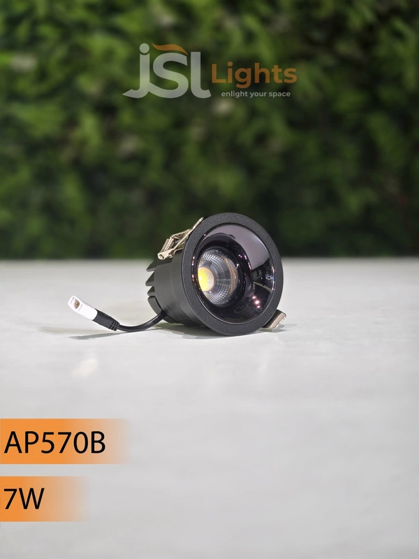 APRA 570 Wave 7W Black GB Deep Recessed COB Downlight - 7W, 3000K, Black GB