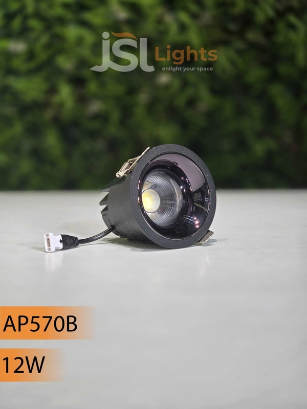 APRA 570 Wave 12W Black GB Deep Recessed COB Downlight - 12W, 4000K, Black GB