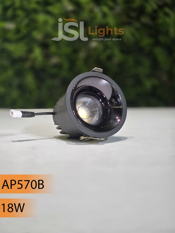 APRA 570 Wave 18W Black GB Deep Recessed COB Downlight - 18W, 4000K, Black GB
