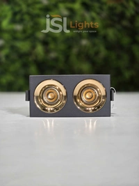 APRA567 2*7W BK RG Square Recessed Linear COB Downlight - 14W, 4000K