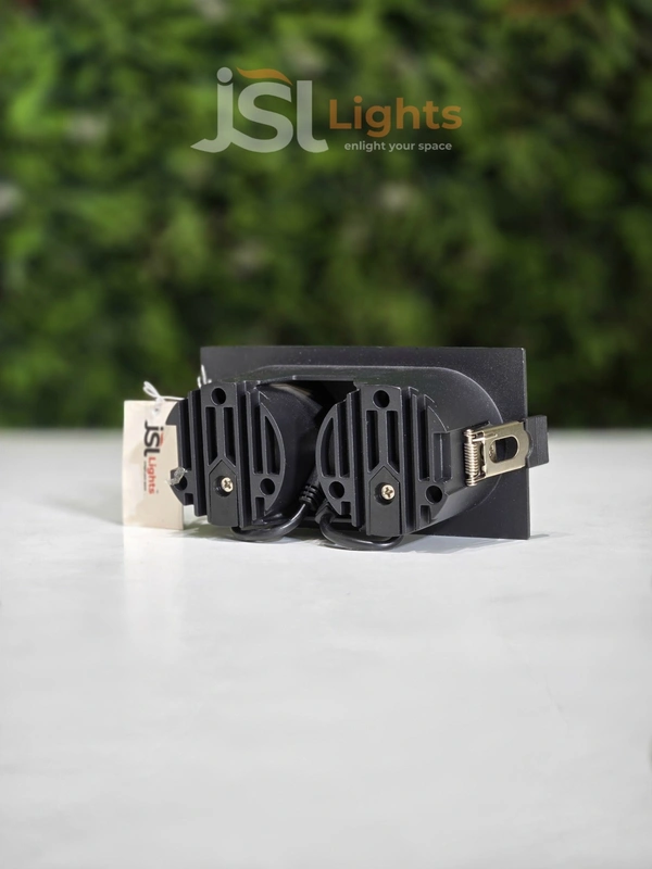 APRA567 2*7W BK RG Square Recessed Linear COB Downlight - 14W, 4000K