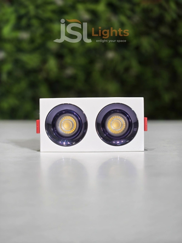 APRA567 2*7W PKW PB Square Recessed Linear COB Downlight - 14W, 3000K