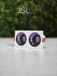 APRA567 2*7W PKW PB Square Recessed Linear COB Downlight - 14W, 3000K