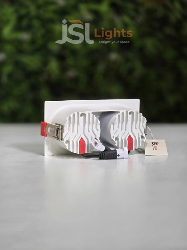 APRA567 2*7W PKW PB Square Recessed Linear COB Downlight - 14W, 3000K