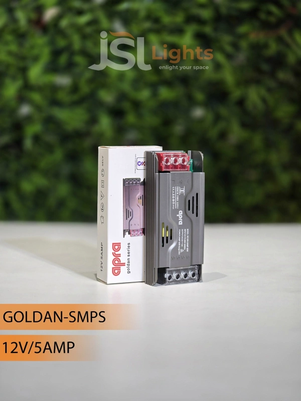 APRA Golden Series 12V 60W Premium Power Supply – Constant Voltage LED Driver for Strips & Modules - 5Amp