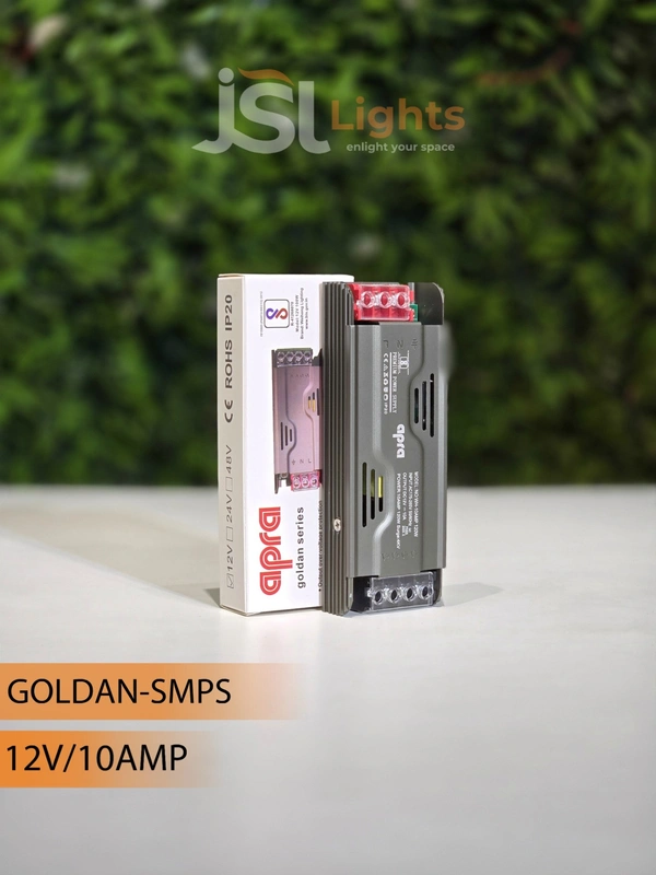 APRA Golden Series 12V 120W Premium Power Supply – Constant Voltage LED Driver for Strips & Modules - 10Amp