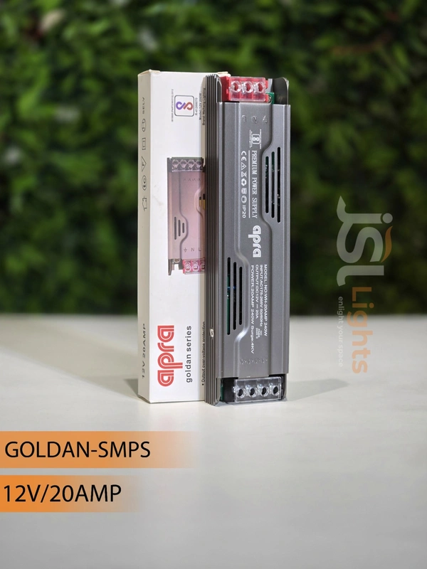 APRA Golden Series 12V 240W Premium Power Supply – Constant Voltage LED Driver for Strips & Modules - 20Amp