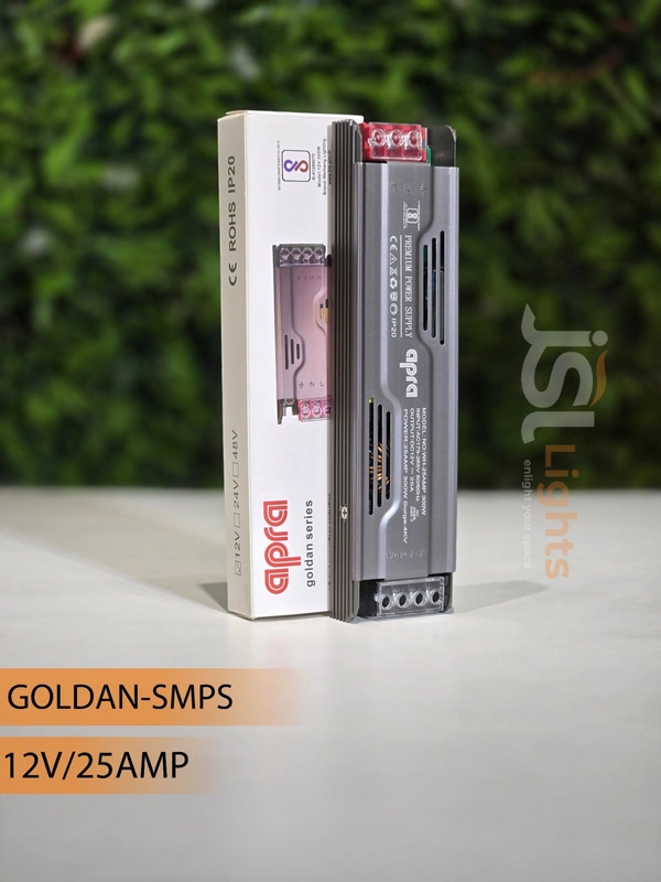 APRA Golden Series 12V 300W Premium Power Supply – Constant Voltage LED Driver for Strips & Modules - 25Amp