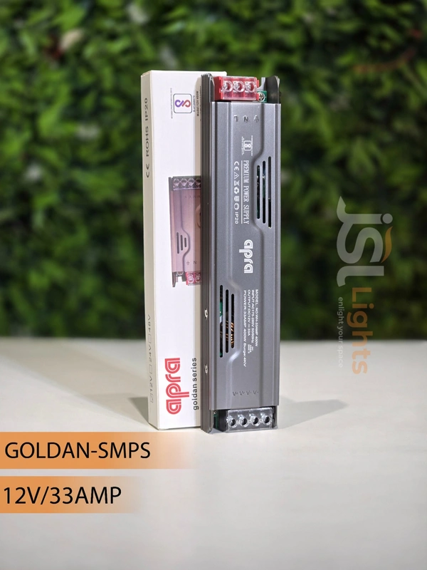 APRA Golden Series 12V Premium Power Supply – 400W Constant Voltage LED Driver for Strips & Modules - 33Amp