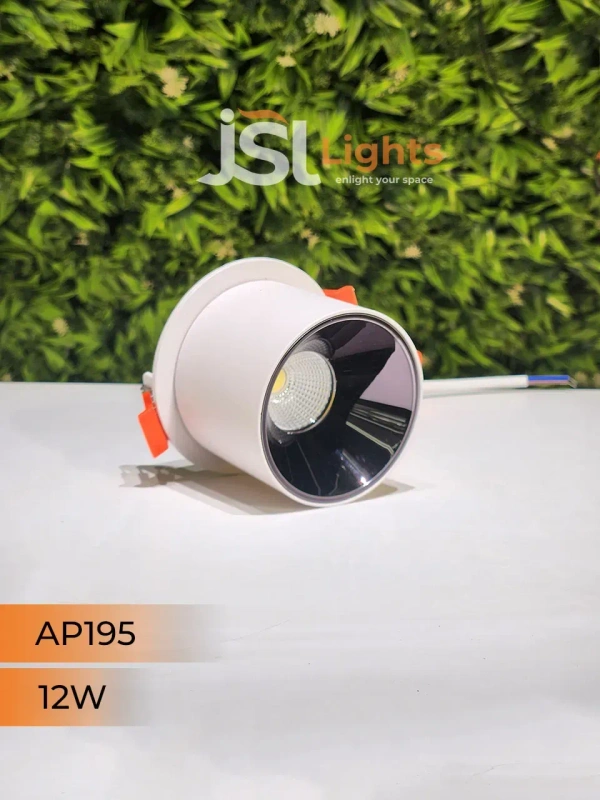 APRA AP195 12W White Recessed Cylindrical Downlight - 4000K