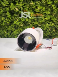 APRA AP195 12W White Recessed Cylindrical Downlight - 4000K