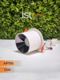 APRA AP195 12W White Recessed Cylindrical Downlight - 6000K