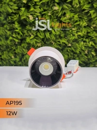 APRA AP195 12W White Recessed Cylindrical Downlight - 4000K