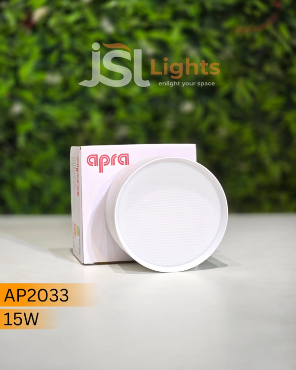 APRA 2033 15W Round Surface Diffuser Panel Light - 15W, White