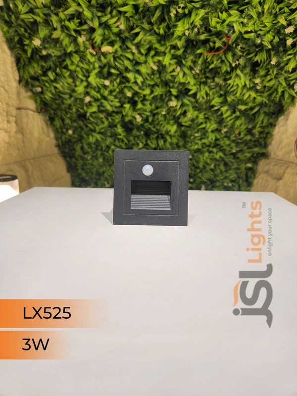 LX Smart 3W Motion Sensor LED Foot Light LX525 – IP65 Black Aluminium Automatic Night Light by JSL Lights - Black, 1Pcs