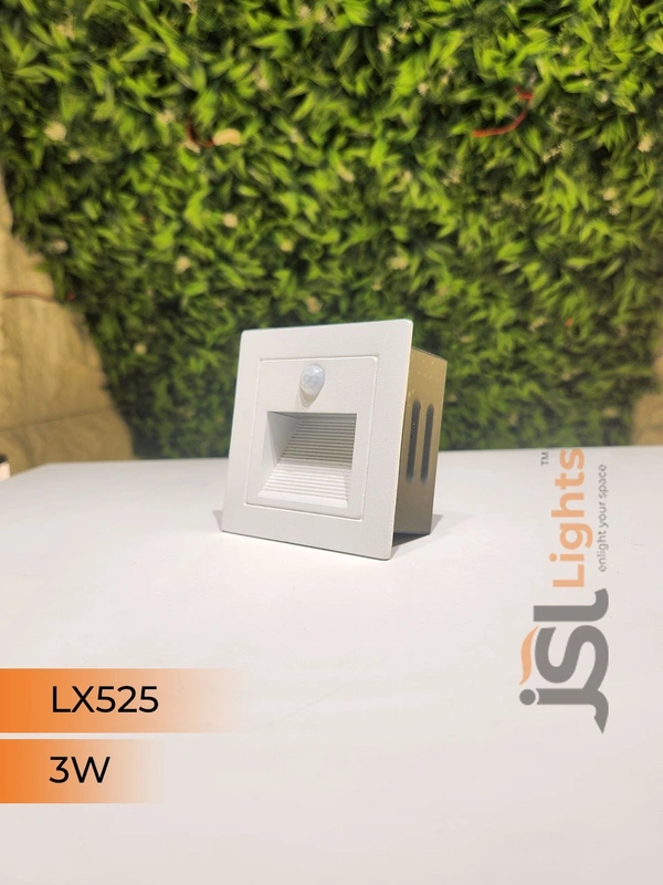 LX Smart 3W Motion Sensor LED Foot Light LX525 – IP65 Black Aluminium Automatic Night Light by JSL Lights - White, 1Pcs