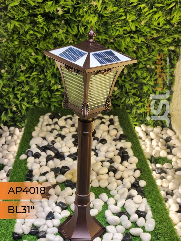 APRA APT4018 5W 31 Inches Solar 3CCT Outdoor Bollard Light - Bollard Light