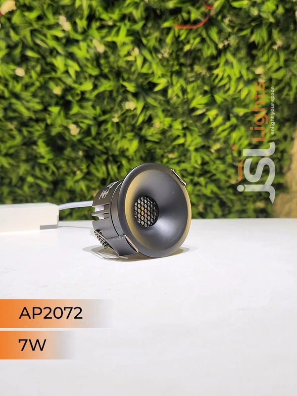 APRA AP 2072 7W Black Deep Recessed COB Downlight - 7W, 4000K, Black
