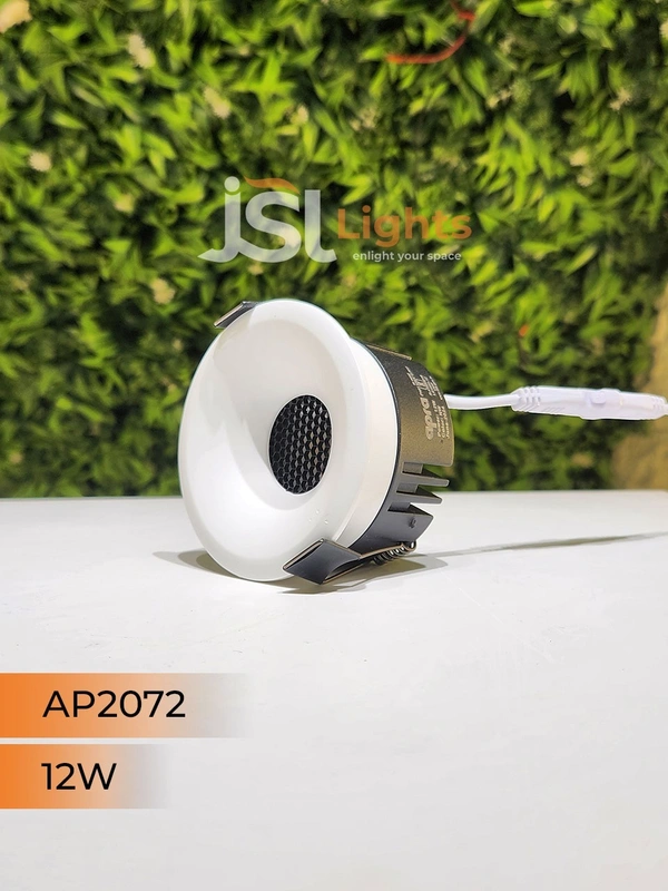 APRA AP 2072 12W White Deep Recessed COB Downlight - 12W, 4000K, White