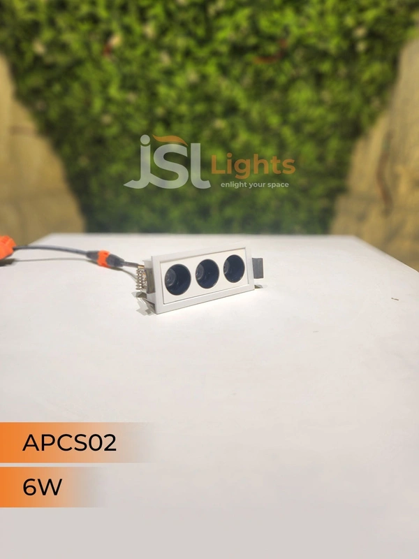 APRA AP CS02 6W Black Linea Recessed COB Spotlight - 6W, 4000K, Black