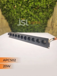 APRA AP CS02 20W  Black Linea Recessed COB Spotlight - 20W, 3000K, Black