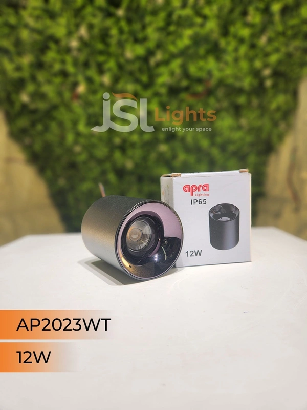 APRA AP 2023WT 12W Black PB Round Surface Cylindrical Light - 12W, 3000K, Black PB