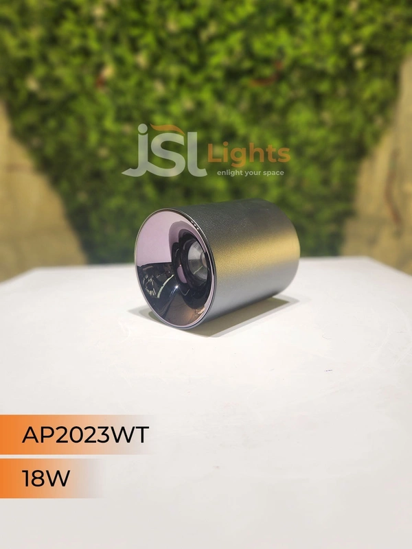 APRA AP 2023WT 18W Black PB Round Surface Cylindrical Light - 18W, 4000K, Black PB