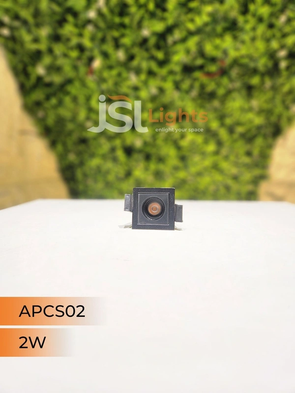 APRA AP CS02 2W  Black Linea Recessed COB Spotlight - 2W, 3000K, Black