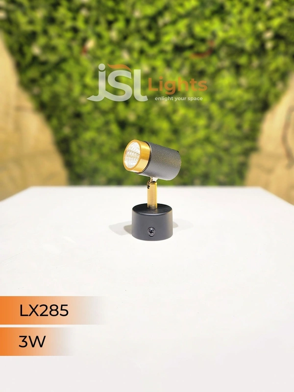 LX 285 3W Black GD Surface Wall Cob Focus Light - 3W