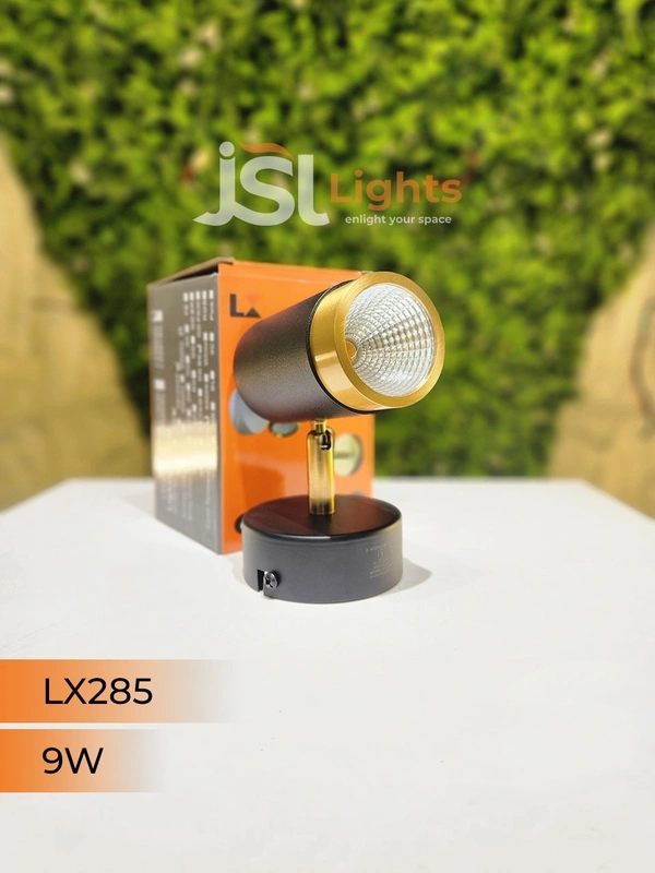 LX 285 9W Black GD Surface Wall Cob Focus Light - 9W