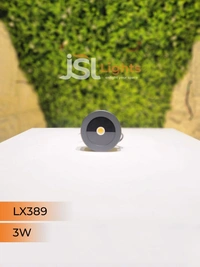 LX 389 3W Black Striker Round Surface Light - 3W, 4000K