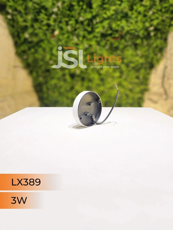 LX 389 3W White Striker Round Surface Light - 3W, 3000K