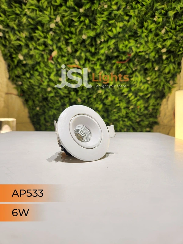 APRA AP 533 Round Deep Recessed COB Downlight - 6W, 6000K