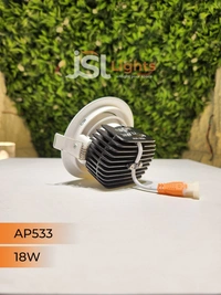 APRA AP 533 Round Deep Recessed COB Downlight - 18W, 6000K
